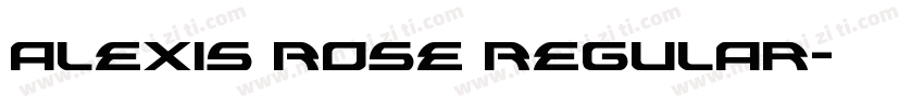 Alexis Rose Regular字体转换